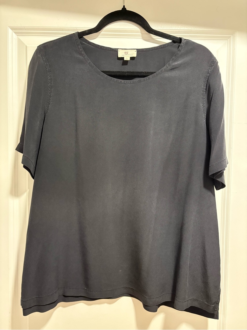 Ag Adriano Goldschmied Dark Gray Short Sleeve Blouse